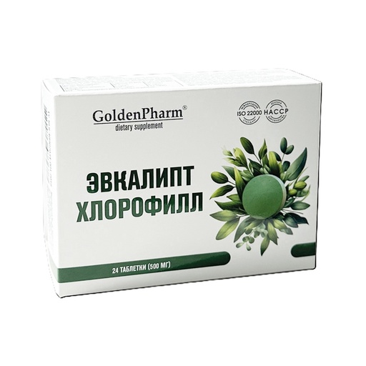 [0001022730] Eucalyptus + Chlorofyl, 24 Zuigtabletten