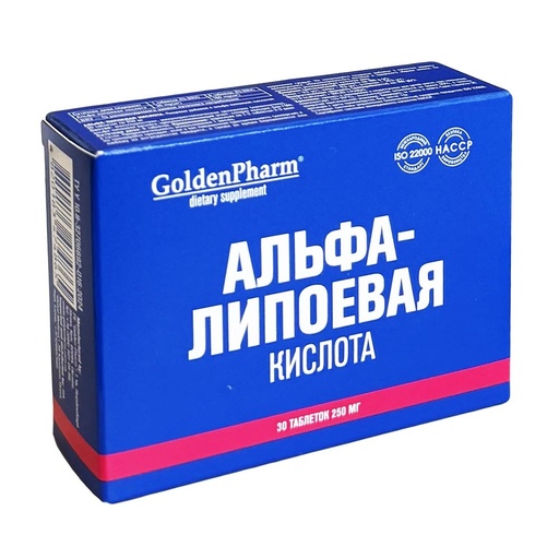 [0001022857] Voedingssupplement Alpha-Liponzuur 30 Tabletten