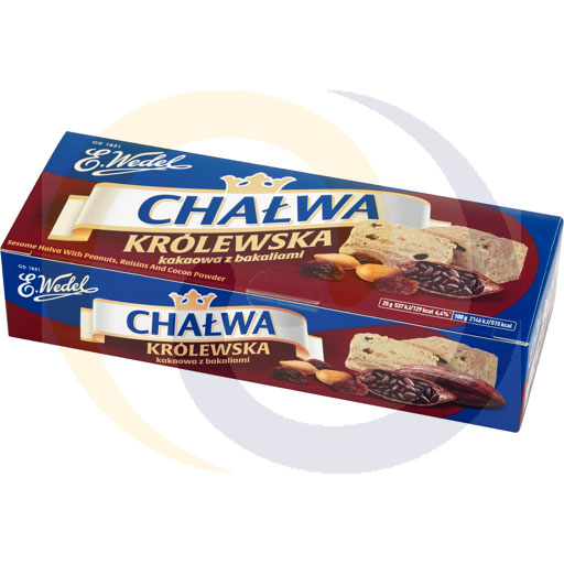 [20276000SYR] E. Wedel Royal Sesam Halva met Pinda's Rozijnen en Cacaopoed