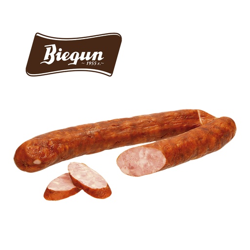 [23738] Brühwurst "KIELBASA SLOWIANSKA", middelgrof, gezouten en gedroogd, volgens Pools recept.