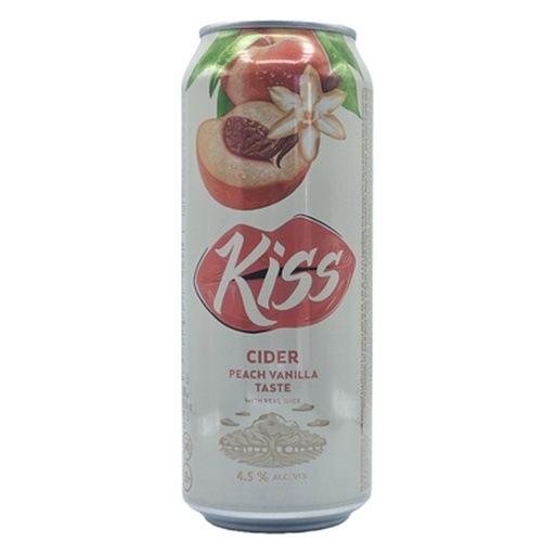 [0001023014] Cider Kiss perzik-vanille cider 4,5% 0,5l