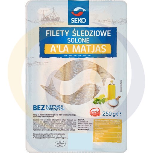 [51402000SEK] Seko A`la Matjas Haringfilets Zout 250 g