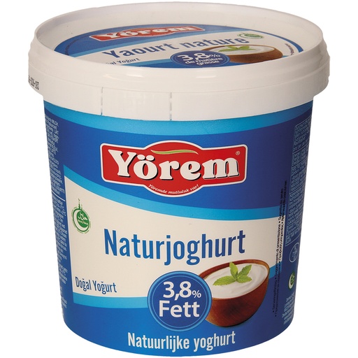 [17509] Yörem-Natuur-yoghurt 3,8% Vet i.Tr