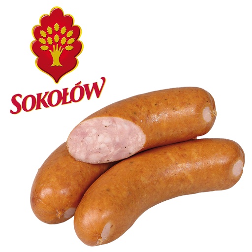 [23217] Польская свиная колбаса с говядиной (3,5%). Средне измельченная, варено - копченаяю. С животным белком (свинина) и соевым белком.