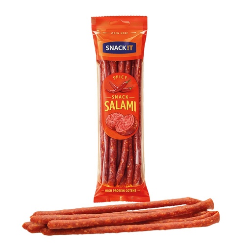 [23328] Snack IT — Продукт из свинины, мелкорубленый, сыро-вяленый, пикантный.