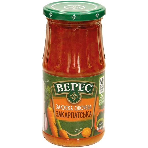 [37437] Сакуска закарпатская - овощная заготовка с морковью, перцем и луком в томатном соусе, пикантная.