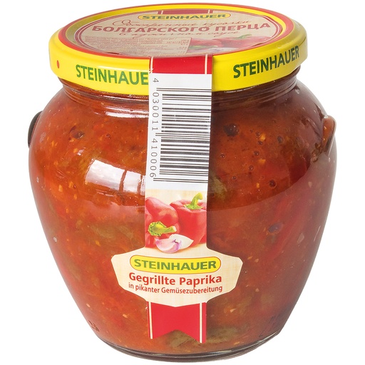 Gegrilde Paprika in pittige groentebereiding