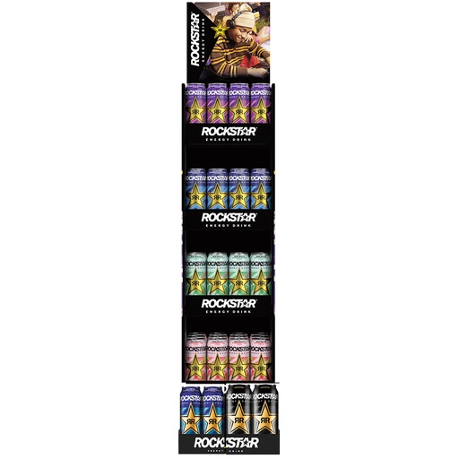 [60304] Mix Display - Energiedrank Rockstar (6 Soorten) 144 x 0,5L