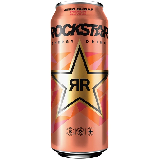 [60583] Энергетический напиток Rockstar Peach Zero, безалкогольный н