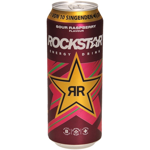 Безалкогольный напиток с кофеином Rockstar Punched со вкусом малины