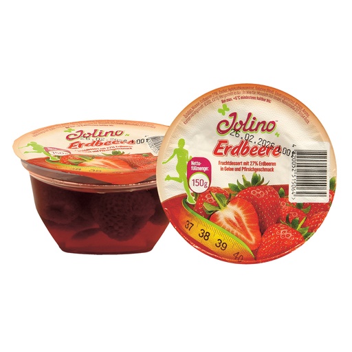 [63315] Vruchtendessert met 27% aardbeien in gelei en perziksmaak