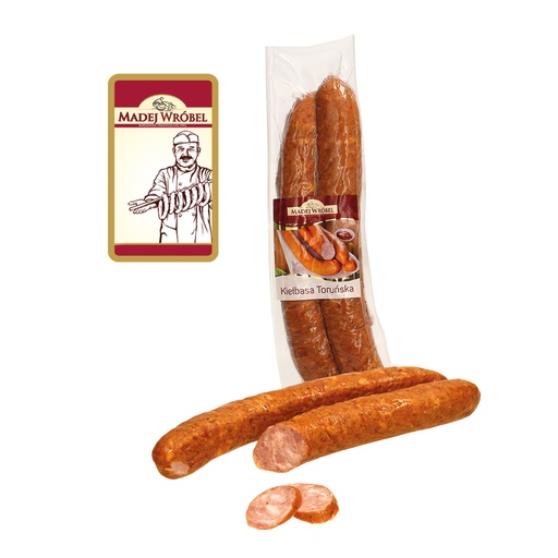 [23327] Gerookte brühwurst van varkensvlees, met kalkoenvlees, midde