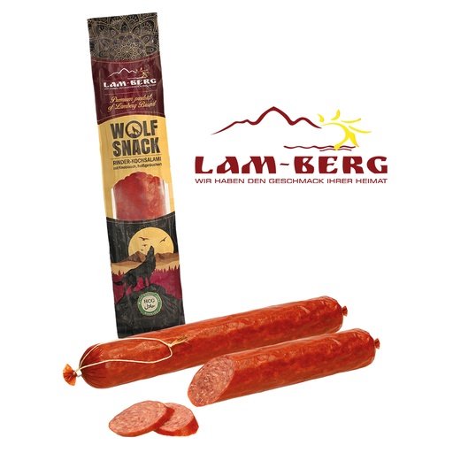 [23301] Runderkooksalami met knoflook Halal "Wolf Snack", heetgerook