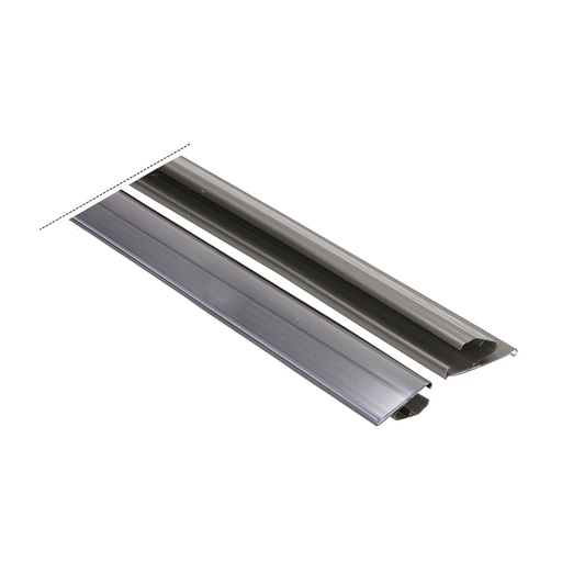Prijsleiste voor rek, grijs aluminium, met klemstrip, 1000x39mm