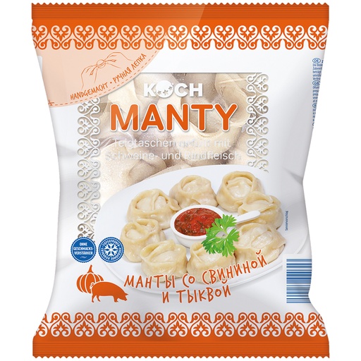 [02123] Манты со свининой и тыквой, замороженные