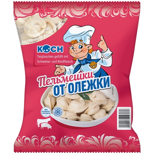[02142] Пельмени "От Олежки" со свининой и говядиной, замороженные