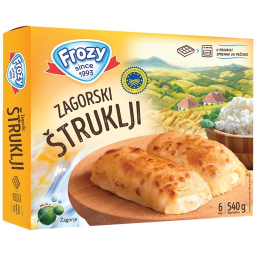 [02728] "Zagorje Struklji" Strudeldeeggebak met roomkaasvulling, diepgevroren