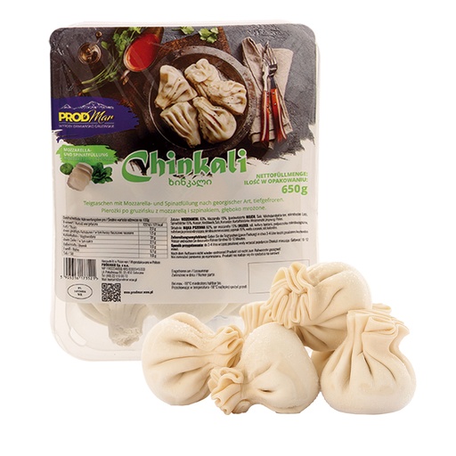 [02776] "Chinkali" – Deegwaren met mozzarella- en spinazievulling op Georgische wijze, diepgevroren