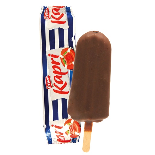 [04518] "KAPRI"-IJs met vanillesmaak en aardbeivulling omhuld met ca