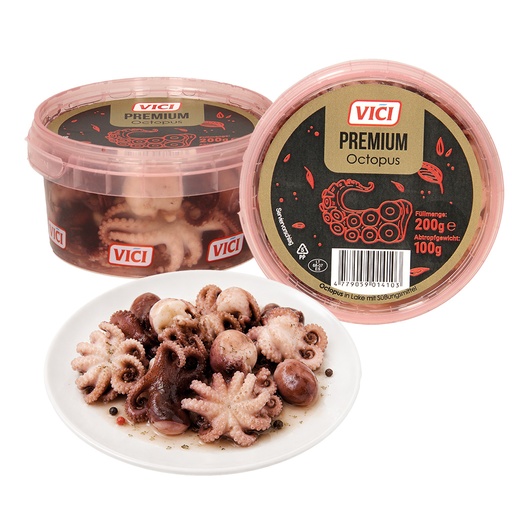[08103] Octopus, gekookt, in vloeistof, met zoetstoffen