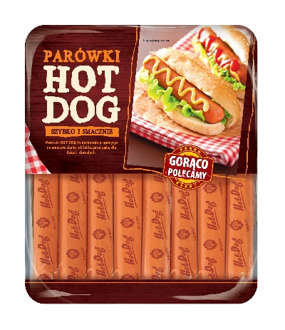 [23223] Gerookte kipworstjes "Hot dog", gezouten. Met gevogelte sche