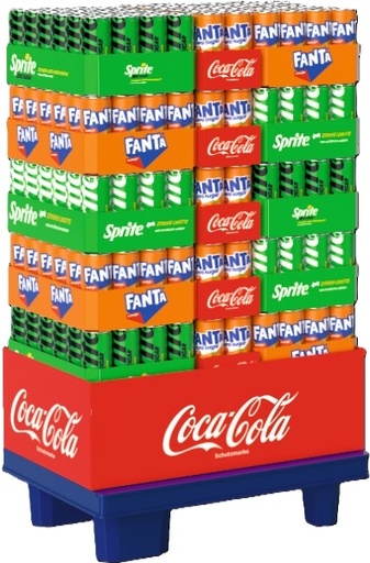 Mix Display - Verfrissingsdrank Fanta/Sprite, 3 soorten, 300 st. x 0,33L