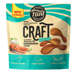 [0001024800] Flint Craft rogge-tarwe croutons zalm met roomsaus 80g