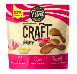 [0001024801] Flint Craft rogge-tarwe croutons bacon met mosterd 80g