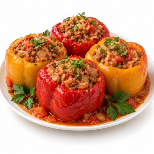 [2809] Huisgemaakte gevulde paprika's