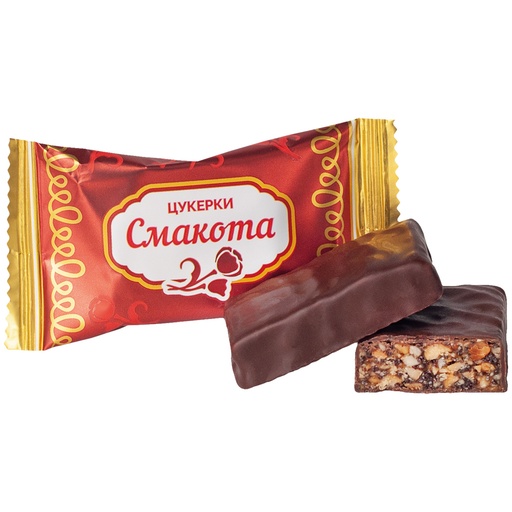 [91262] "Смакота" Грильяжные конфеты с арахисом и маком глазированные какао глазурью