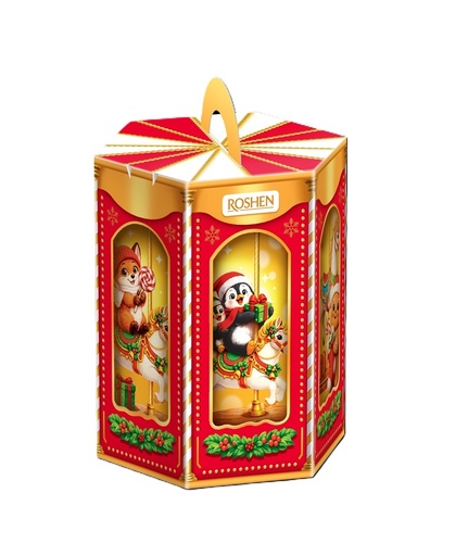 [92281] Подарочный набор "HAPPY HOLIDAY". Подарочный набор содержит ассорти из шоколадных изделий, конфет и вафель. СОДЕРЖИТ АЛКОГОЛЬ.