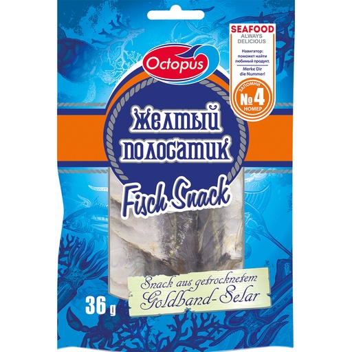 [11155] Снэк из желтого полосатика, сушеный и соленый