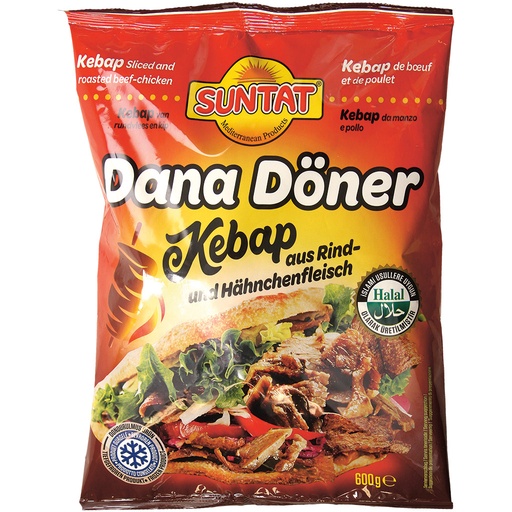[73704] Döner Kebap van rund- en kipvlees, geroosterd, in plakken, diepgevroren