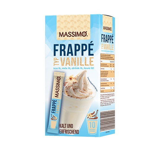 Drank met oplosbare koffie "Frappé" en vanillesmaak