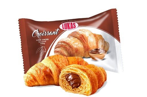 [76717] Bladerdeeggebak met een vulling van chocolade-smaak