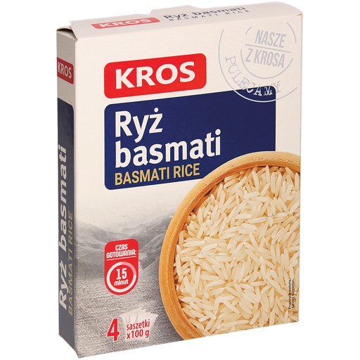 Kros "RYZ BASMATI" Basmati Rijst in Kookzakken