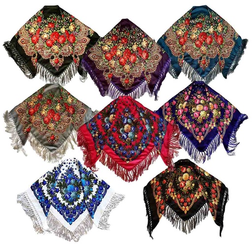 Hoofddoek Volksmotieven 110 cm
