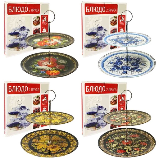 Etagenfruitmand "Volksmotive" D: 25/20 cm, verschillende motieven