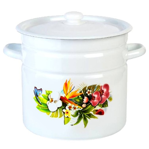 Gekookte pot geëmailleerd met deksel, 16 L