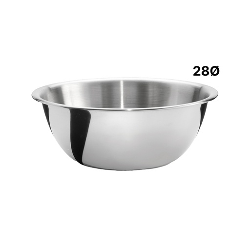 RVS kom, normaal, 28 cm