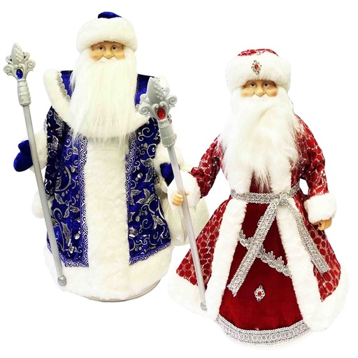 Cadeaustatuette “Ded Moroz" met geheime zak, 50 cm, rood of blauw