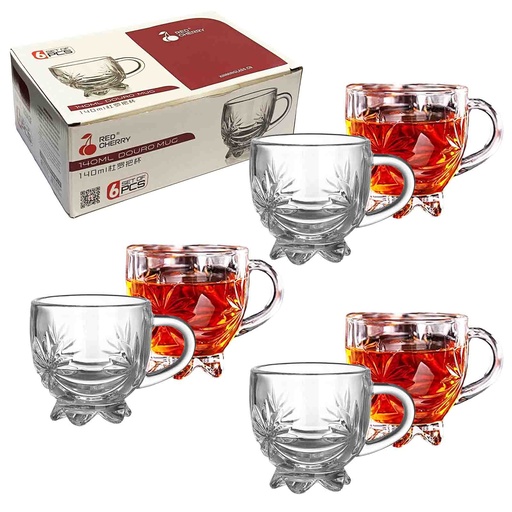 Glastassen "G-Horse" 6-delige SET, 140 ml