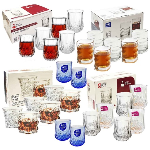 Whiskyglazen "G-Horse" 6-delige set, 225-260 ml, verschillende motieven