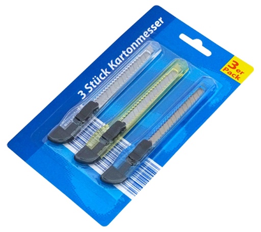 Kartonmes, 3-pack