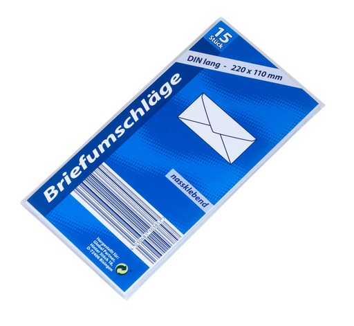 Briefomslagen DL, 15 stuks