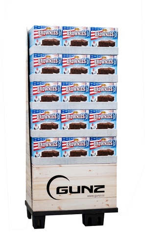 "Brownies" Chocoladegebak met chocoladestukjes Display, 150 Verpakkingen