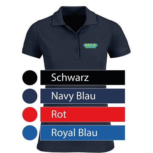 Dames Polo „Sonderpreis“, Kleur: Zwart, Maat: S - 4XL