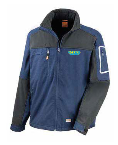 Stretch werkjack, kleur: Zwart, kleur: Marineblauw-Zwart, maat: XS - 4XL