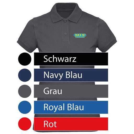 Dames Polo Korte Mouw Katoen, Kleur: Grijs, Maat: S - 3XL