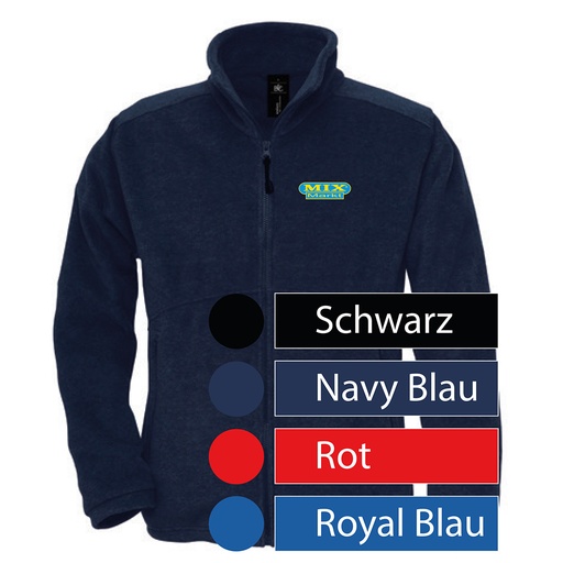 Heren Microfleece Jas, Kleur: Rood, Maat: S - 3XL